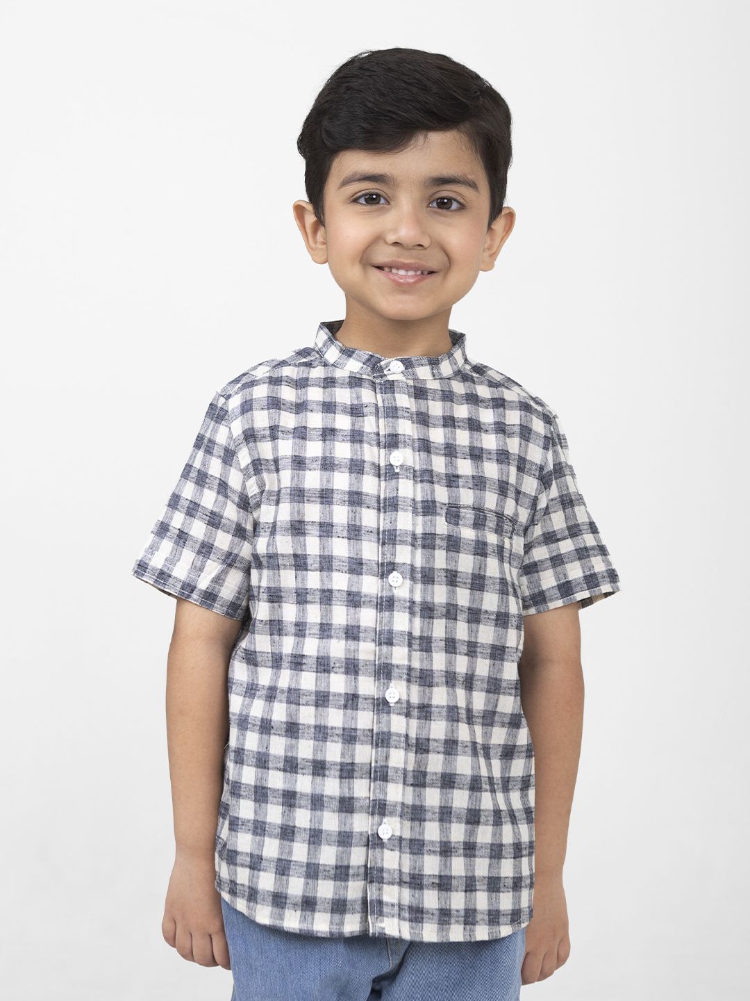 Biglilpeople Boys Relaxed Checked Casual Shirt