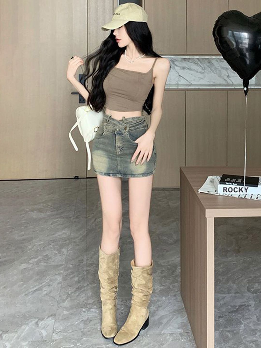 StyleCast Pure Cotton A-Line Mini Skirts