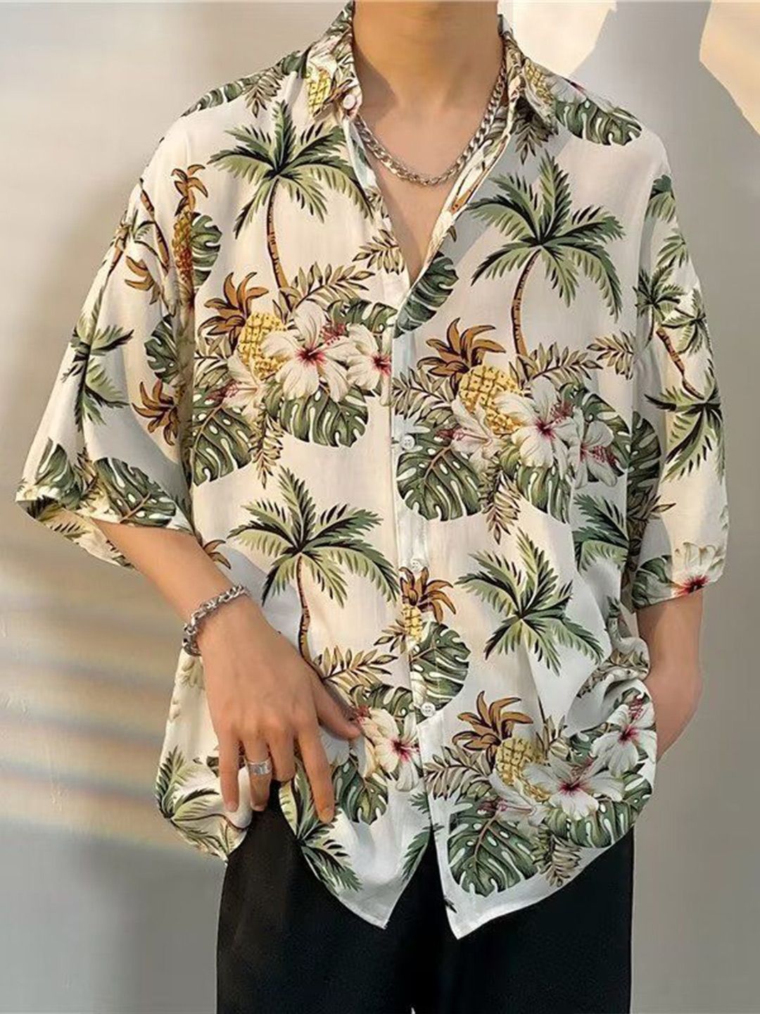 StyleCast Men Floral Opaque Printed Casual Relaxed Fit Shirt