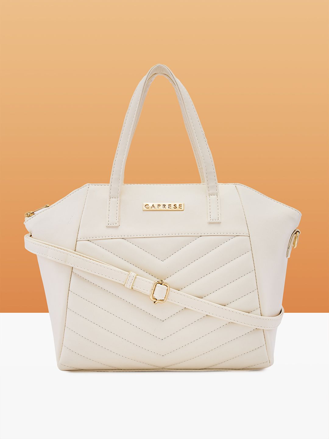 Caprese Caprese Textured  Quilted Structured Satchel Bag