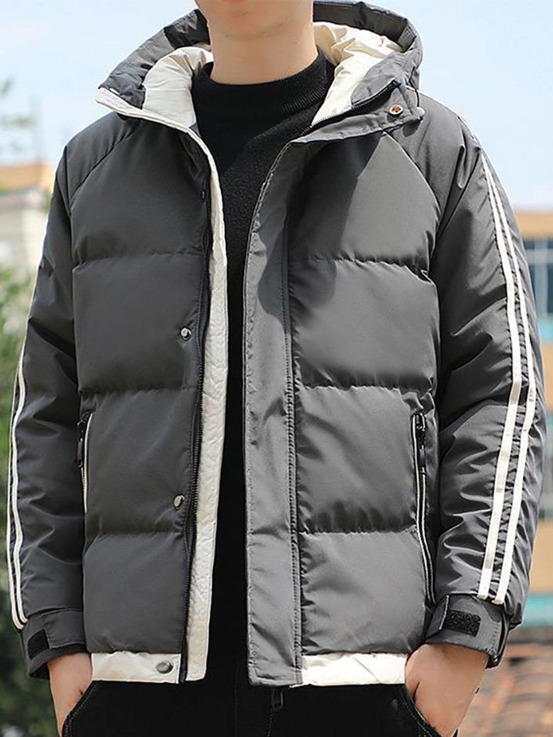 StyleCast x Revolte Men Hooded Padded Jacket