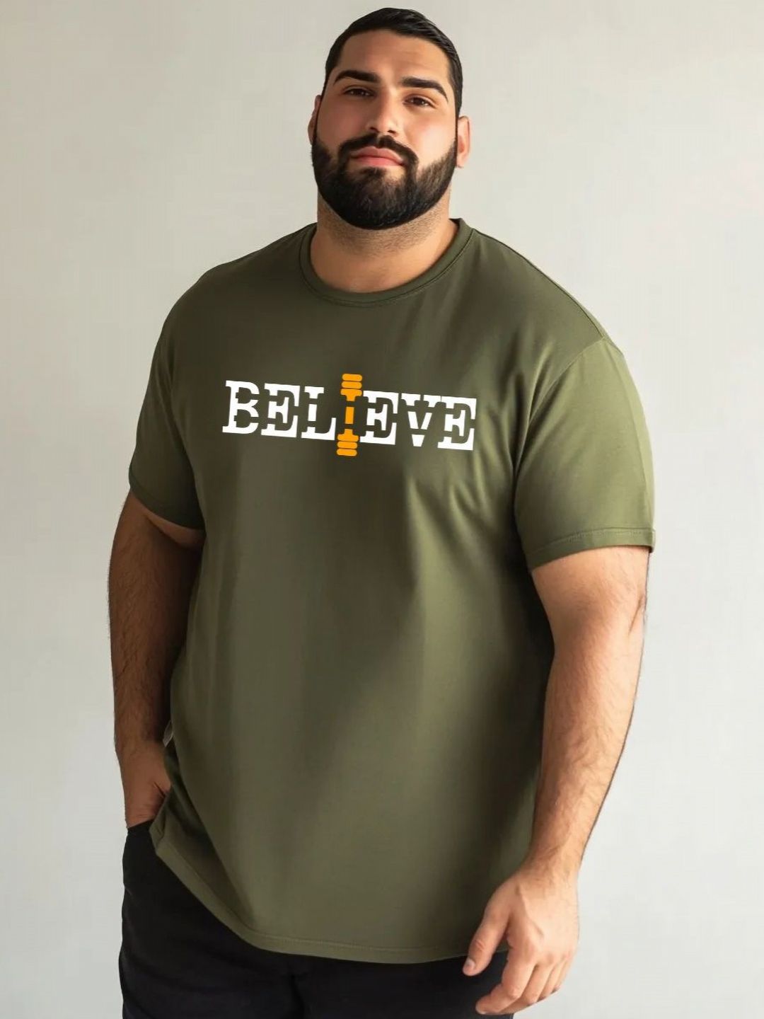 Toodle Plus Men Plus Size Printed Cotton T-Shirt