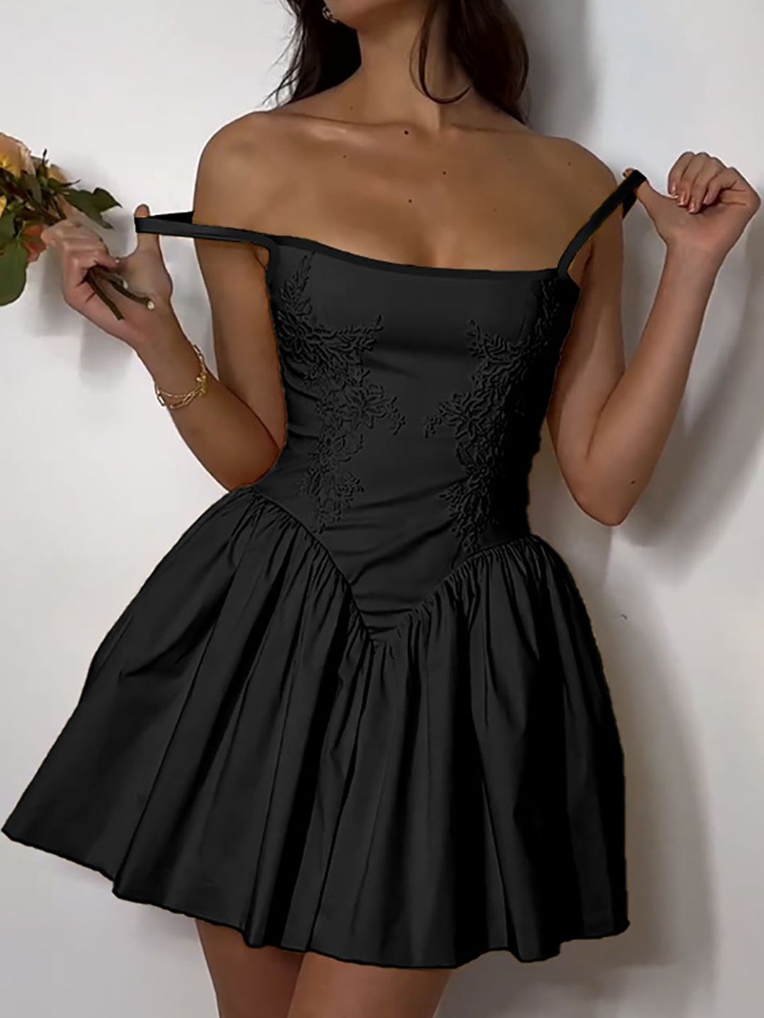 Buy StyleCast x Revolte Embroidered Shoulser Straps Fit & Flare Mini Dress - Dresses for Women 30513746 | Myntra Buy StyleCast x Revolte Embroidered Shoulser Straps Fit & Flare Mini Dress - Dresses for Women 30513746 | Myntra