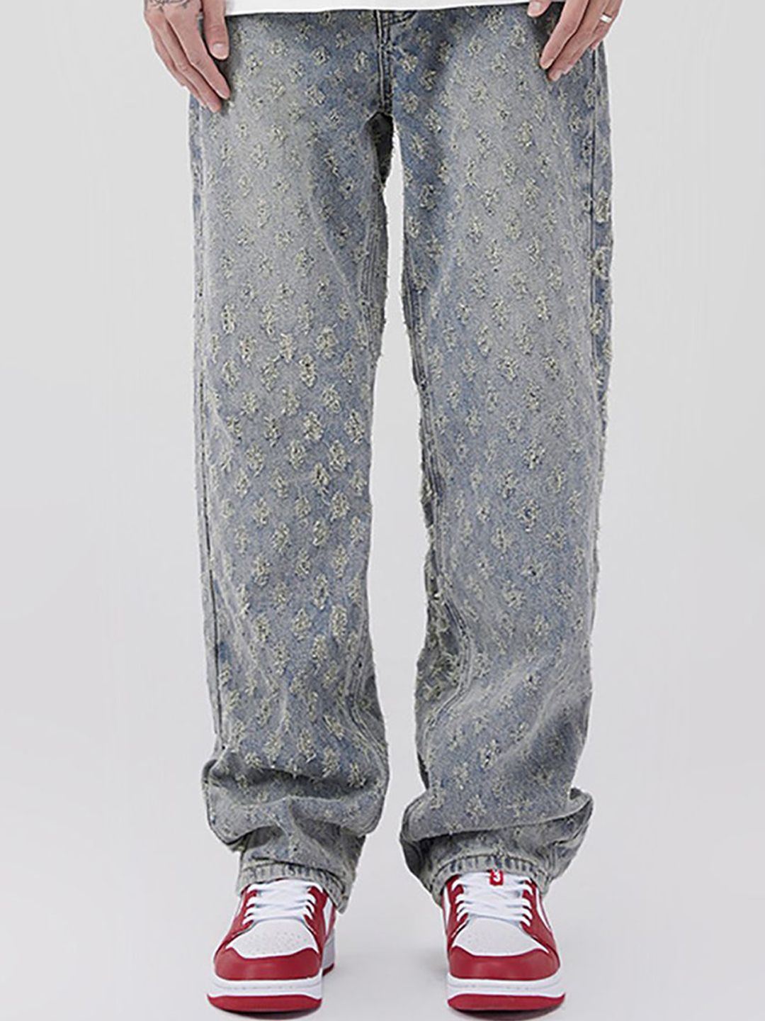 StyleCast x Revolte Men Relaxed Fit Light Fade Jeans