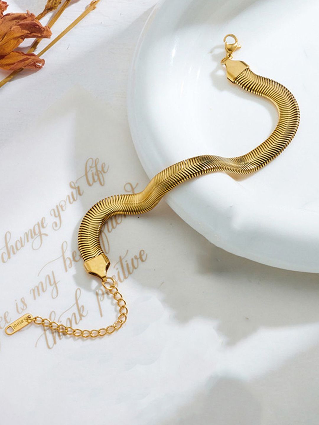 Designs & You Designs & You Gold-Plated Stainless Steel Wraparound Bracelet