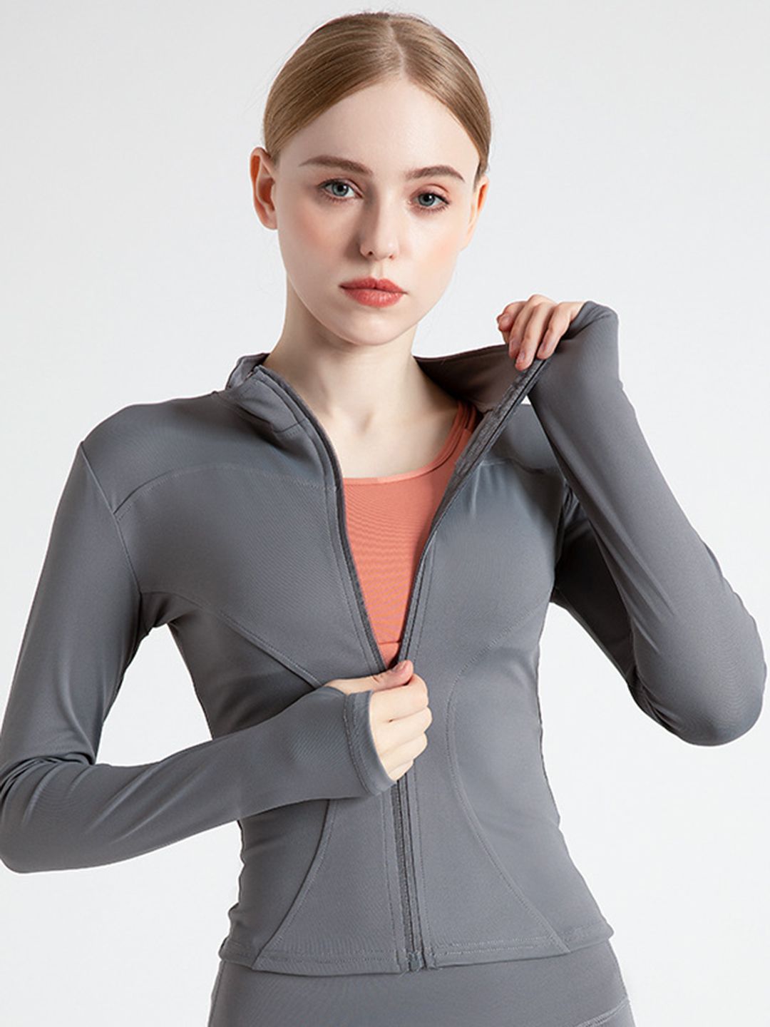 StyleCast Flex Women Lightweight Mock Collar Yoga Sporty Jacket