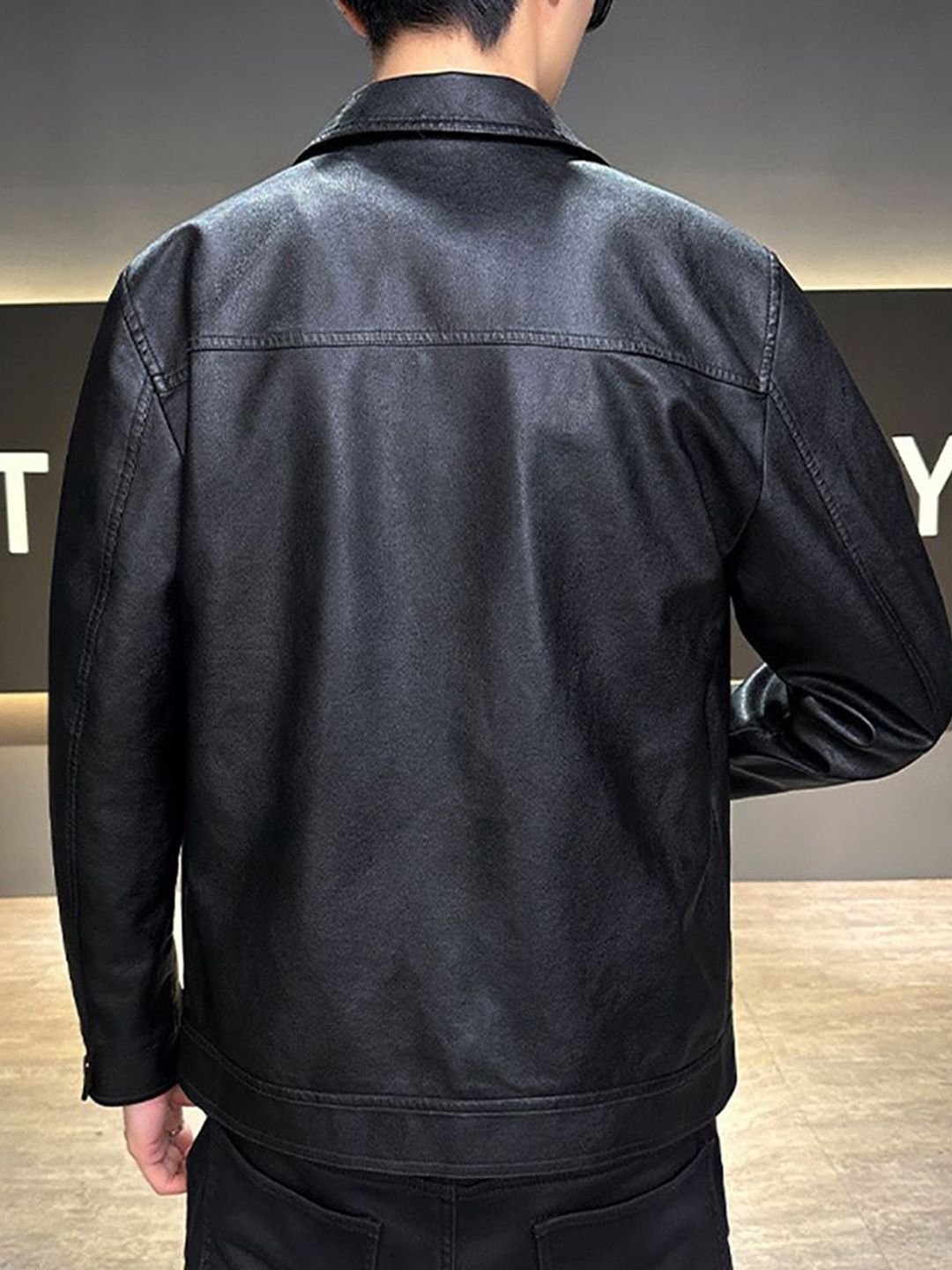 Buy StyleCast x Revolte Men Lightweight Leather Jacket - Jackets