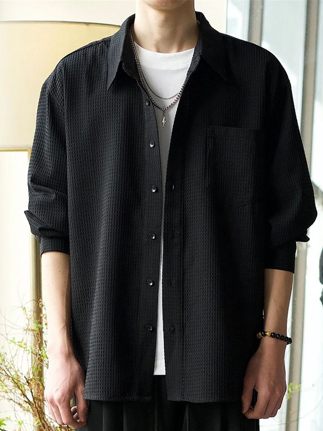 StyleCast Men Opaque Casual Relaxed Fit Shirt