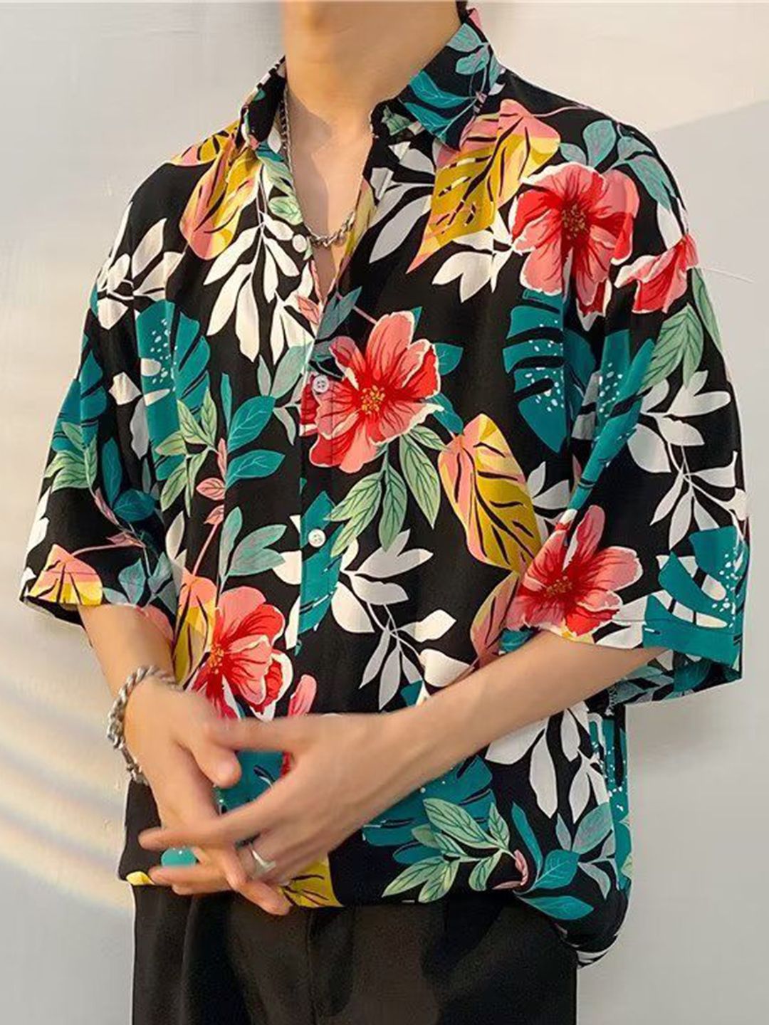 StyleCast Men Floral Opaque Printed Casual Relaxed Fit Shirt