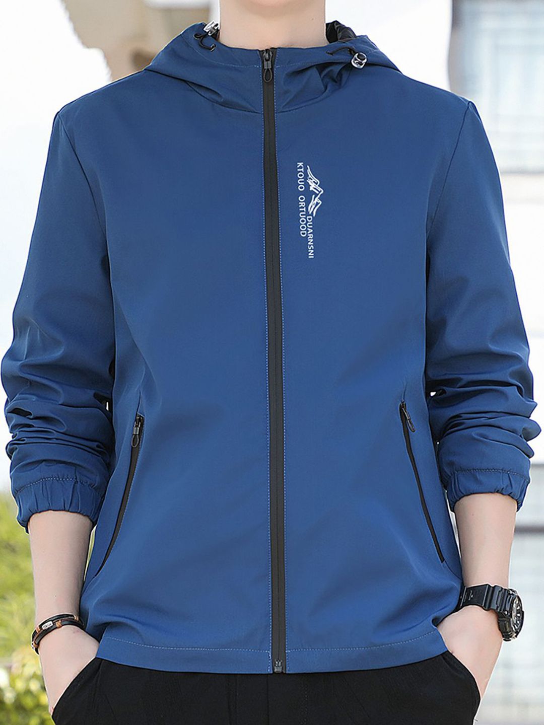 StyleCast x Revolte Men Open Front Hooded Jacket