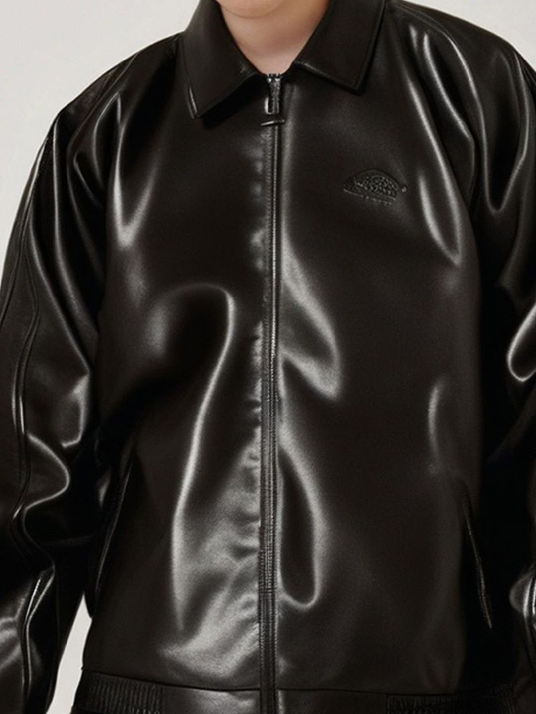 【新品】ボーラー★CASSETTE DE JONCHE NOIRE★メンズ★XL Buy StyleCast x Revolte Men Spread Collar Solid Casual Leather