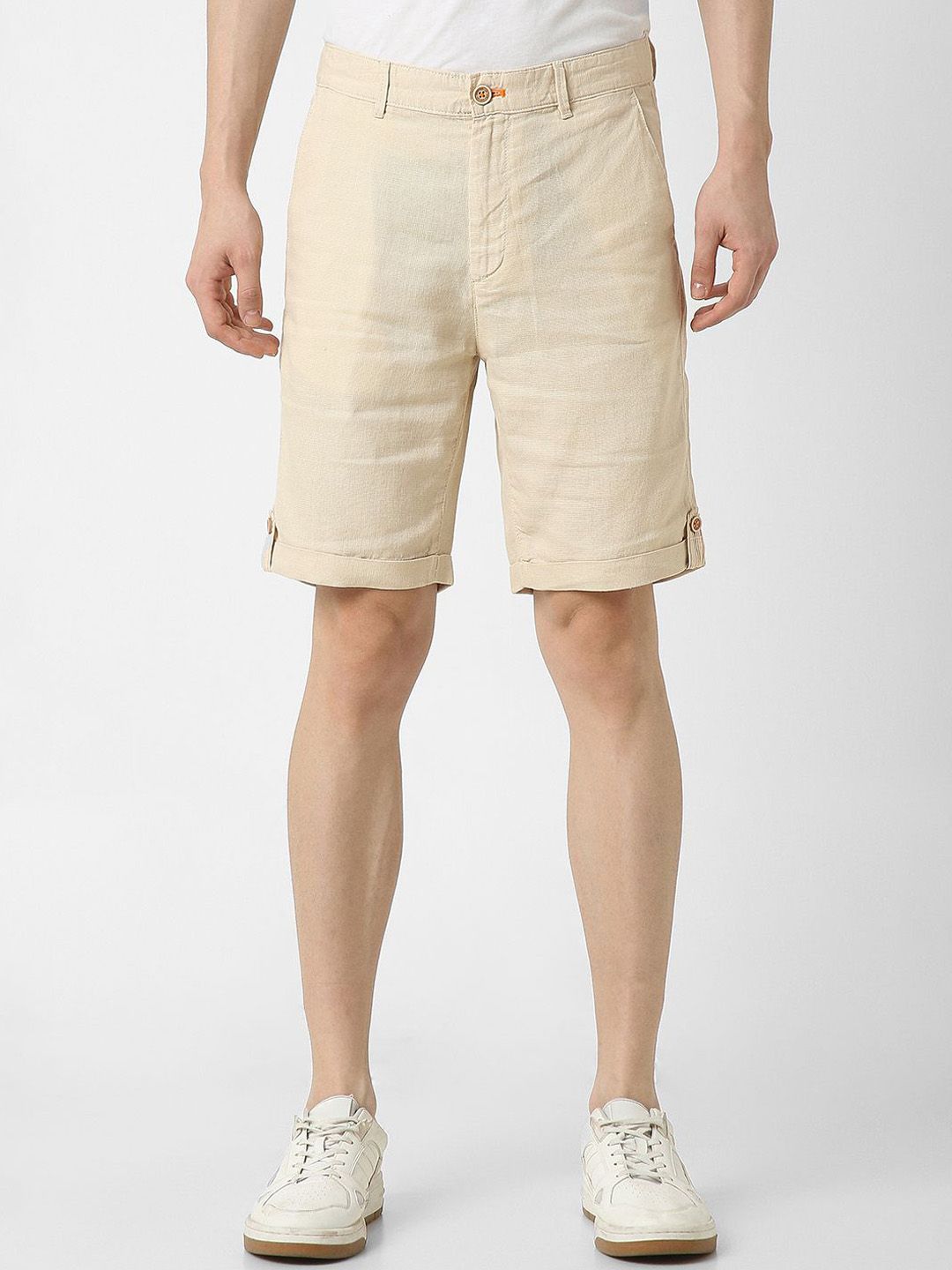 Peter England Casuals Men Textured Shorts