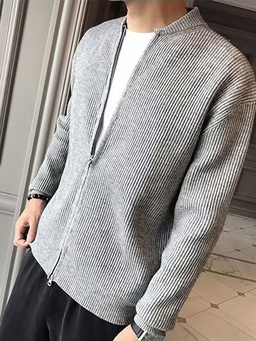 StyleCast x Revolte Men Striped Tailored Jacket