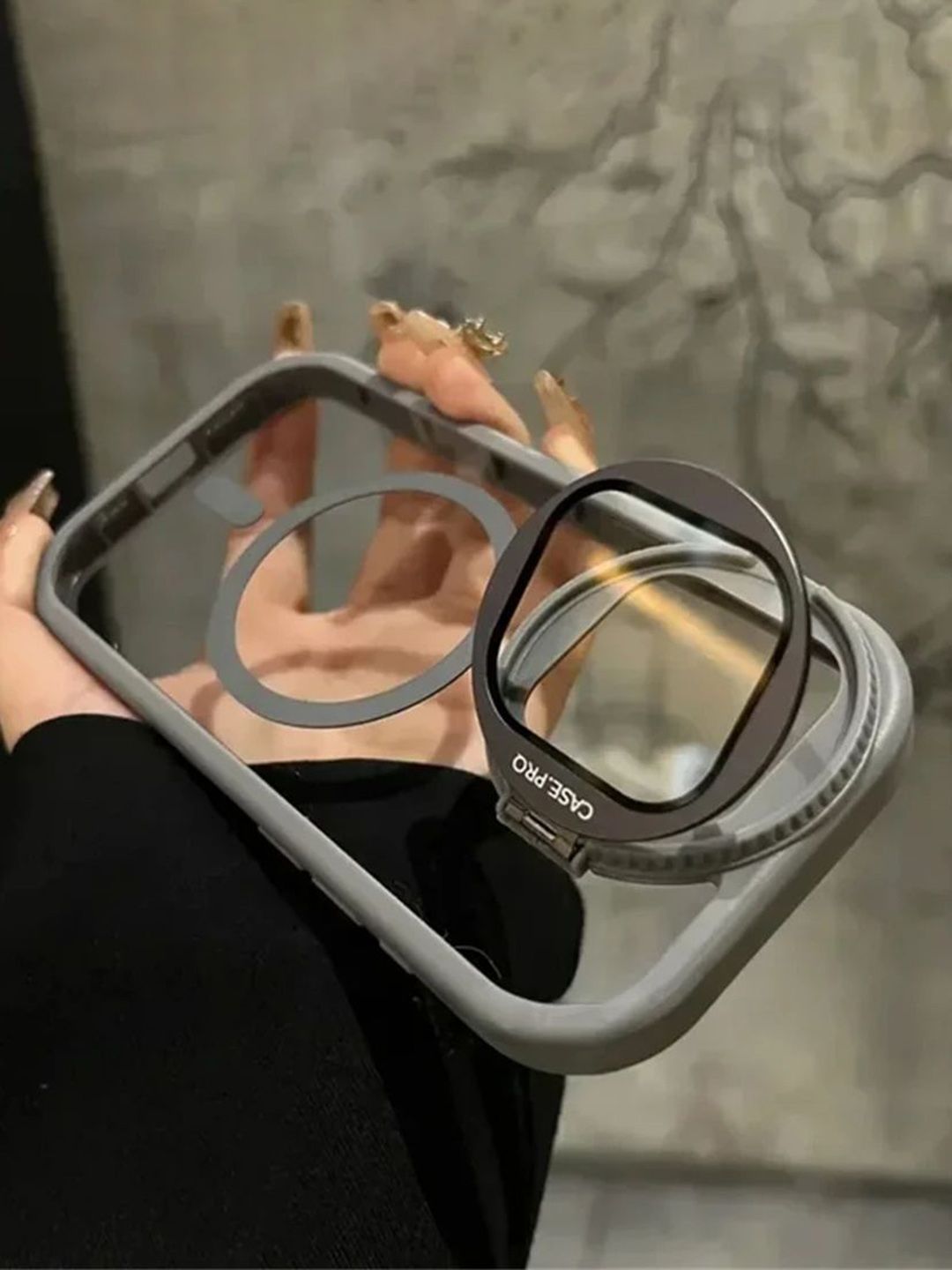 Luxury Kase Solid Printed iPhone 15 Pro Back Case Mobile Accessories