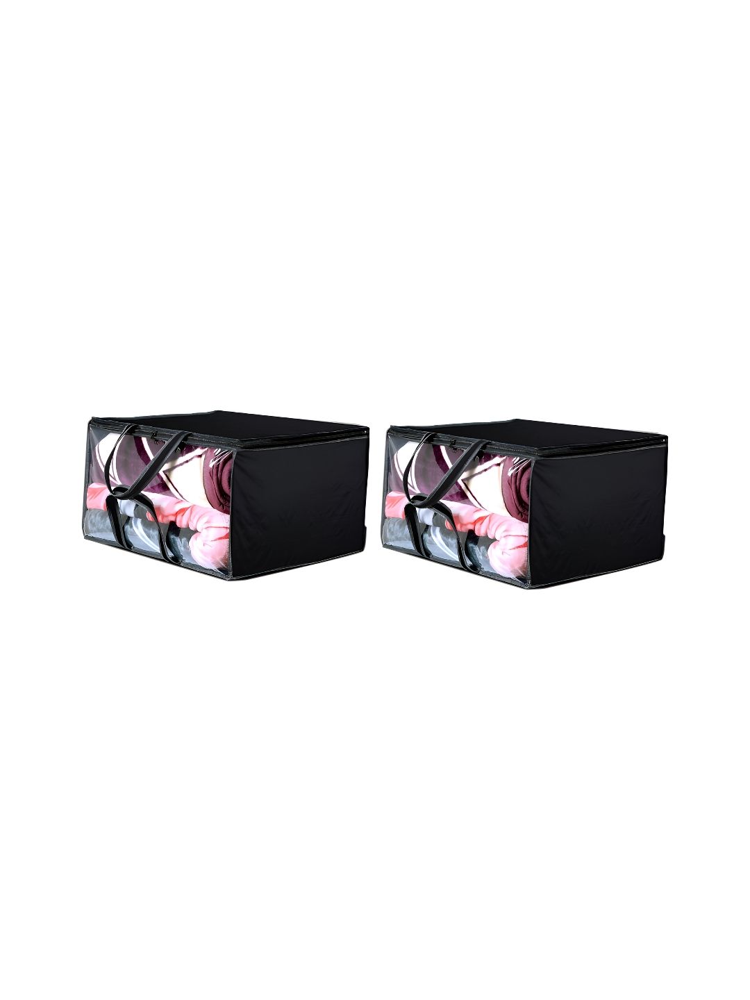 Stylista Black 2 Pieces Water Resistant Zippered Multi-Utility Organisers