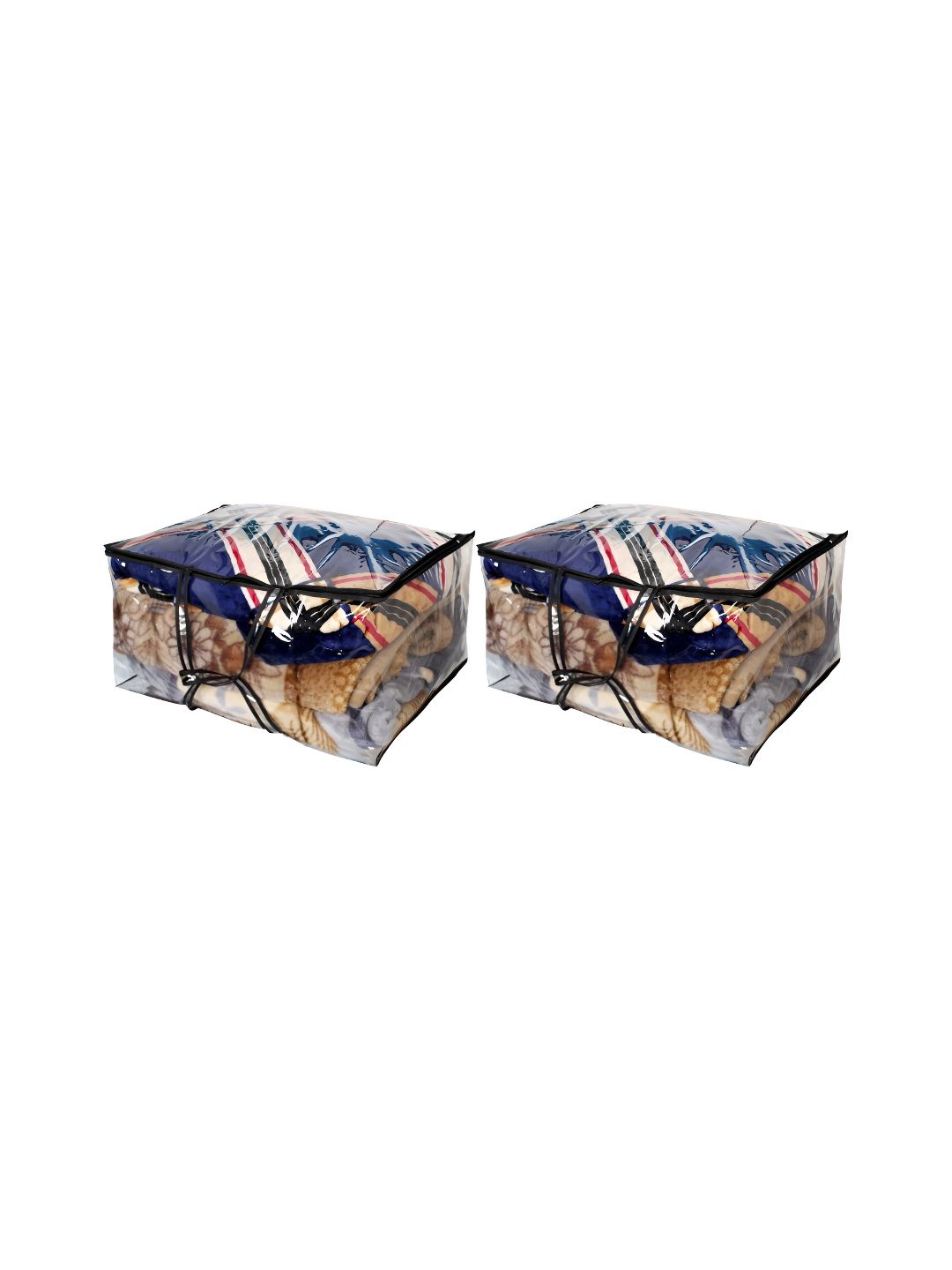 Stylista Transparent & Black 2 Pieces Water Resistant Multi-Utility Organisers