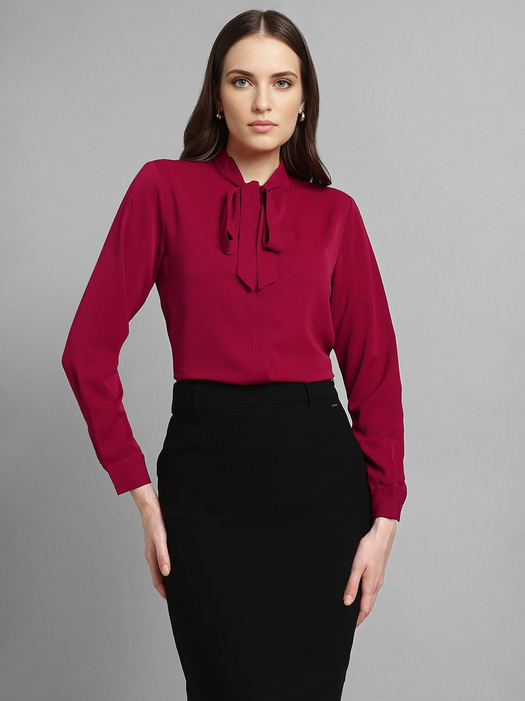 Van Heusen Woman Van Heusen Woman Women Collarless Formal Shirt