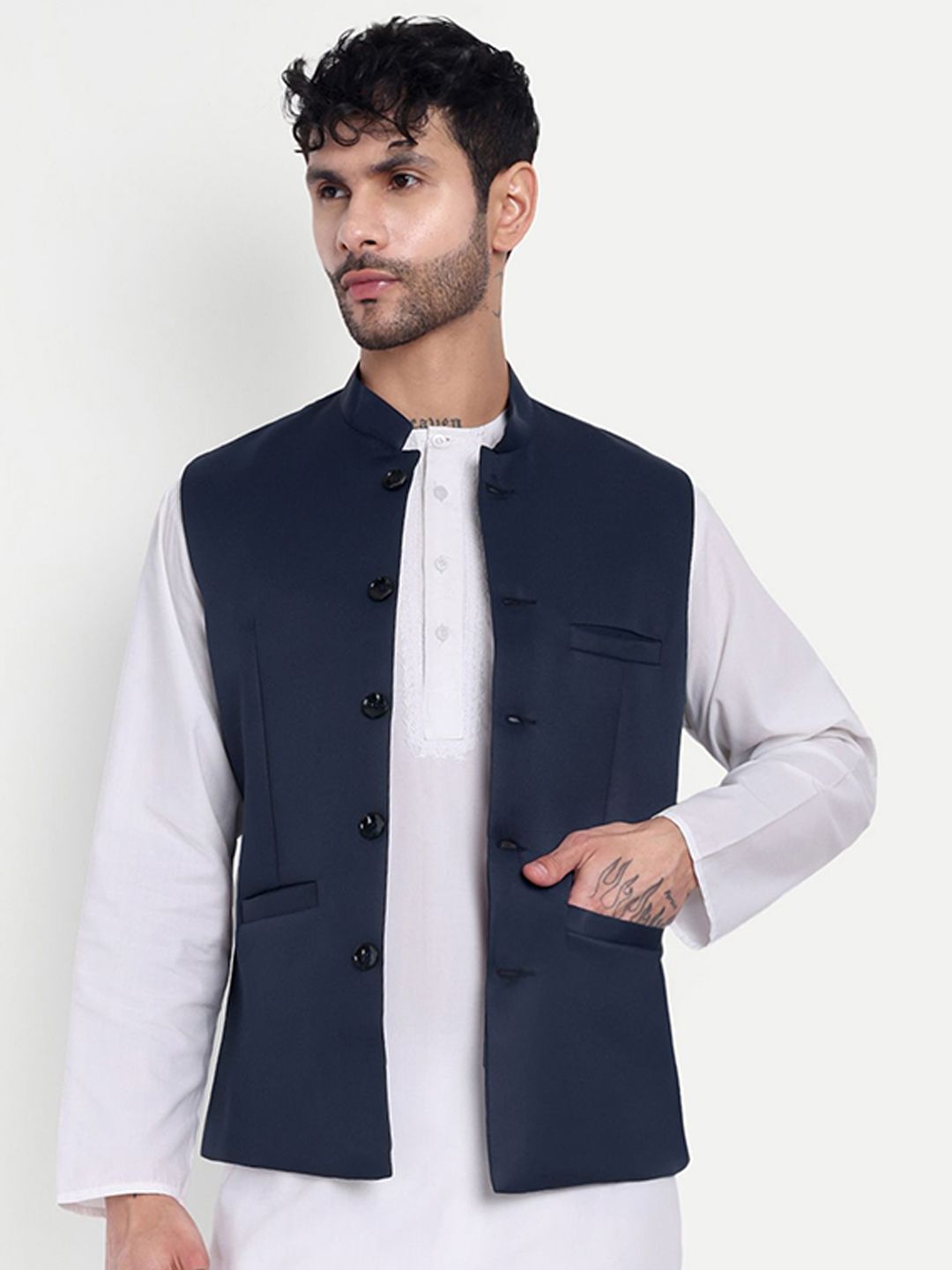 Moda Rapido Satin Nehru Jacket