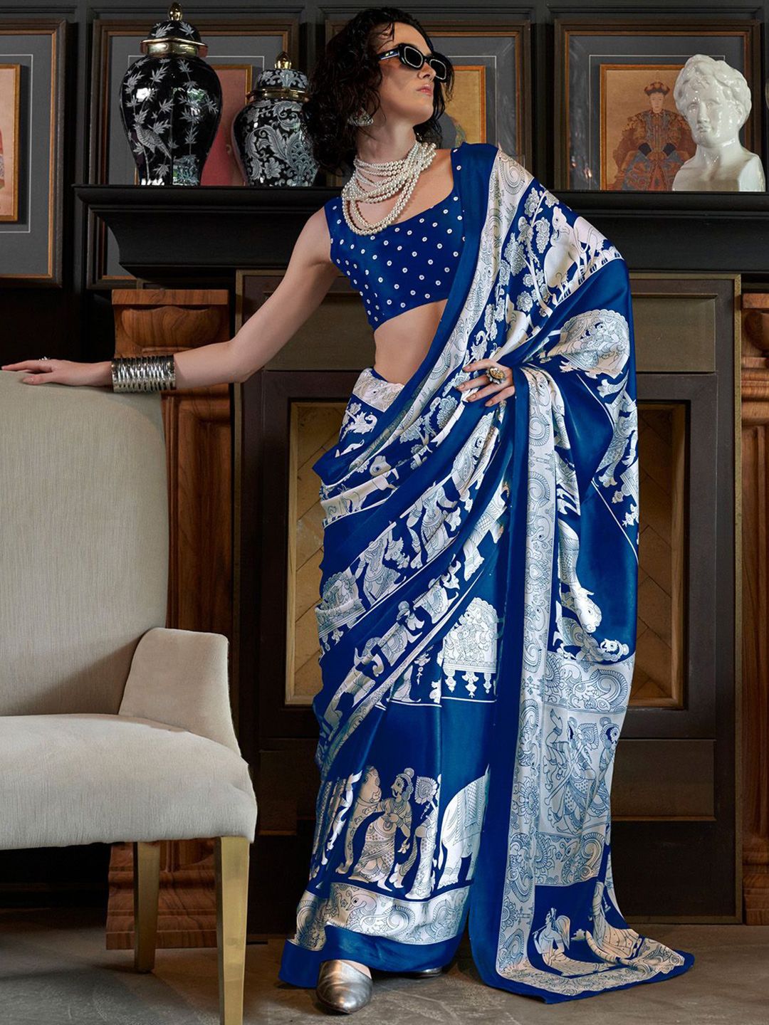 Saree mall Saree mall Kalamkari Block Printed Sarees