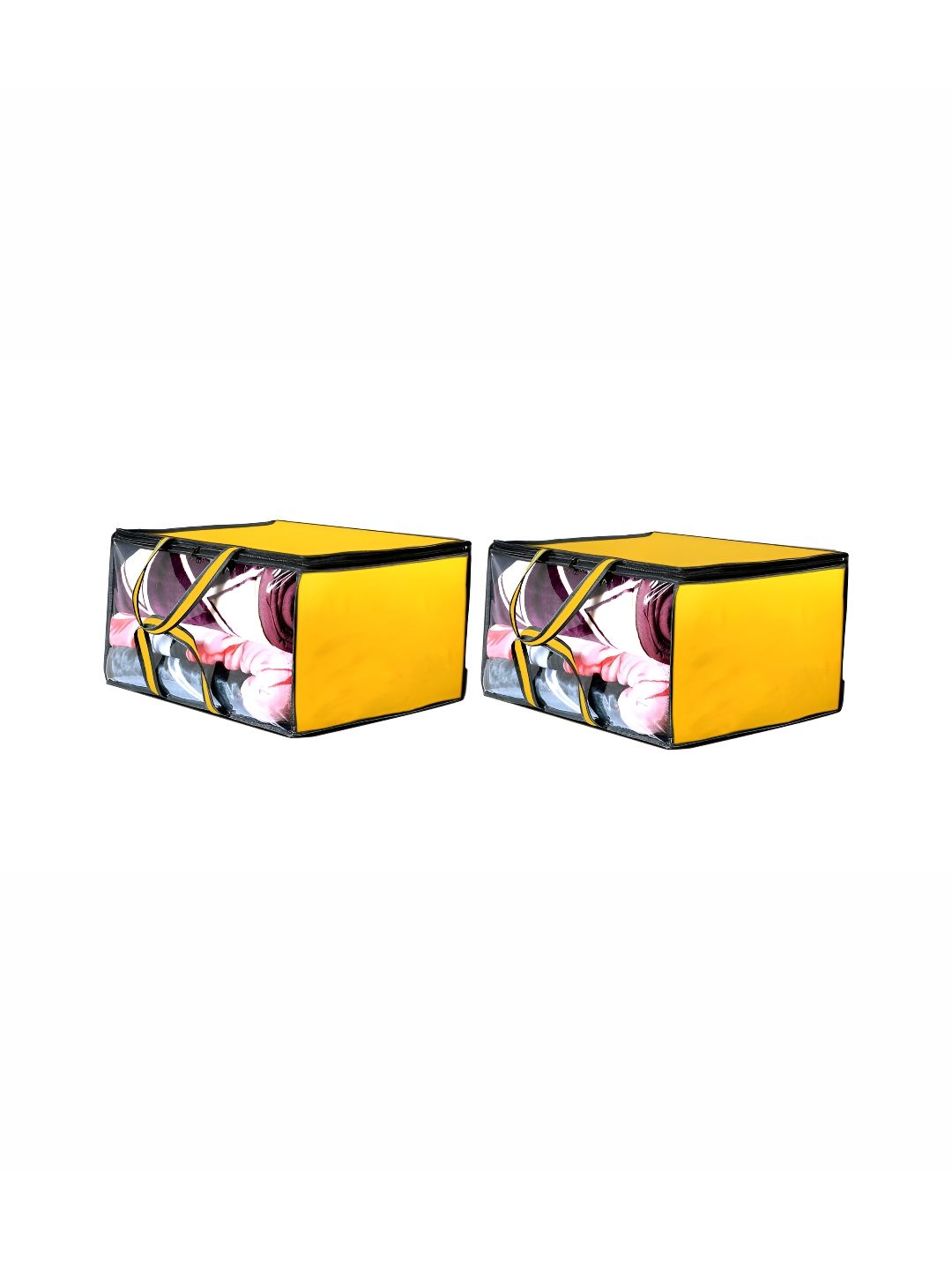 Stylista Yellow & Black 2 Pieces Water Resistant Zippered Multi-Utility Organisers