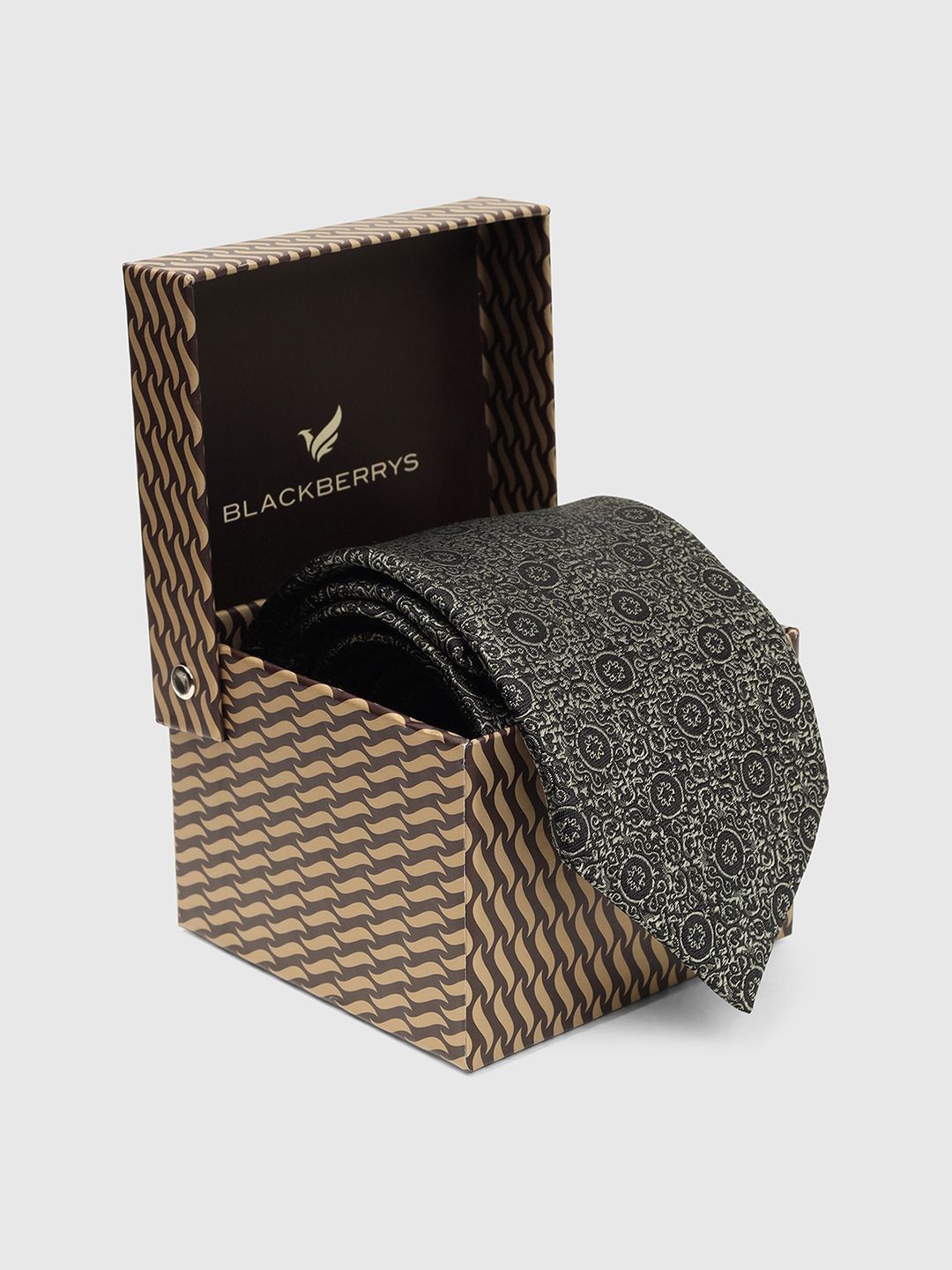 Blackberrys Men Woven Design Skinny Tie
