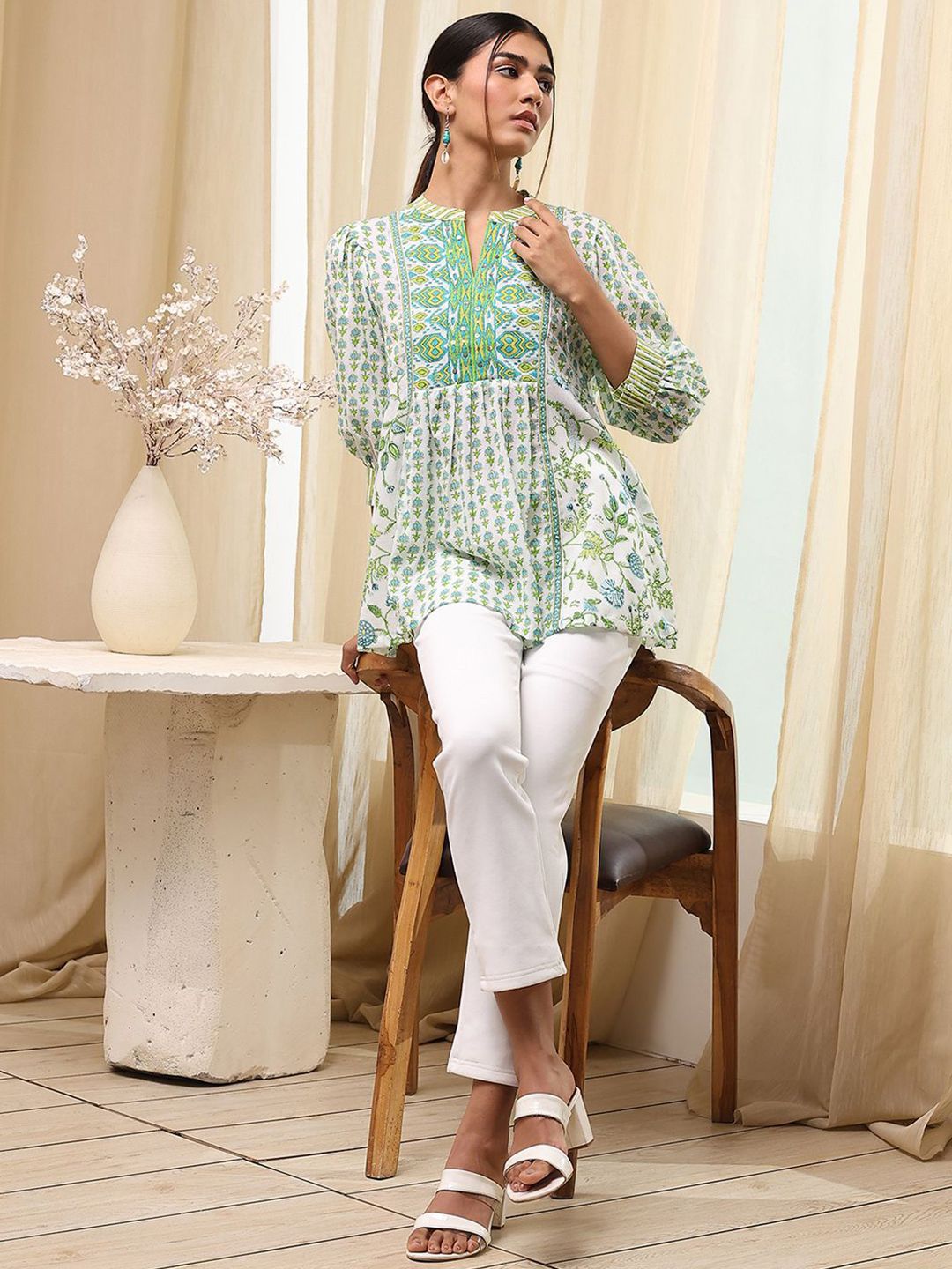 Biba Women Floral Printed A-line Kurti