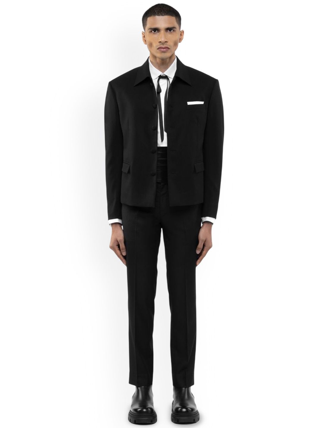 SDS By Kushal Shah Men Crop Open Front Jacket