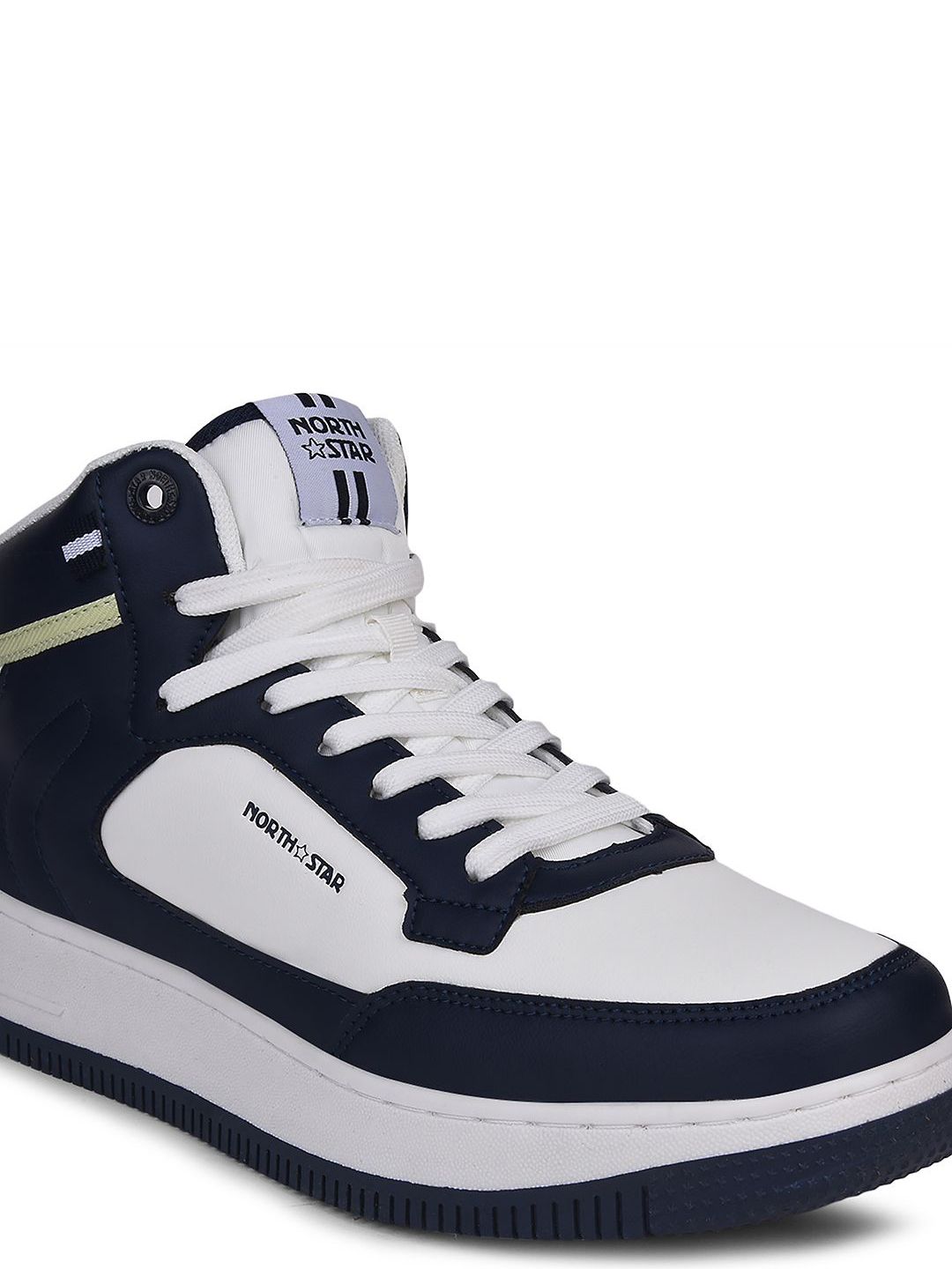 Buy North Star Men Colourblocked Mid-Top Round Toe Sneakers