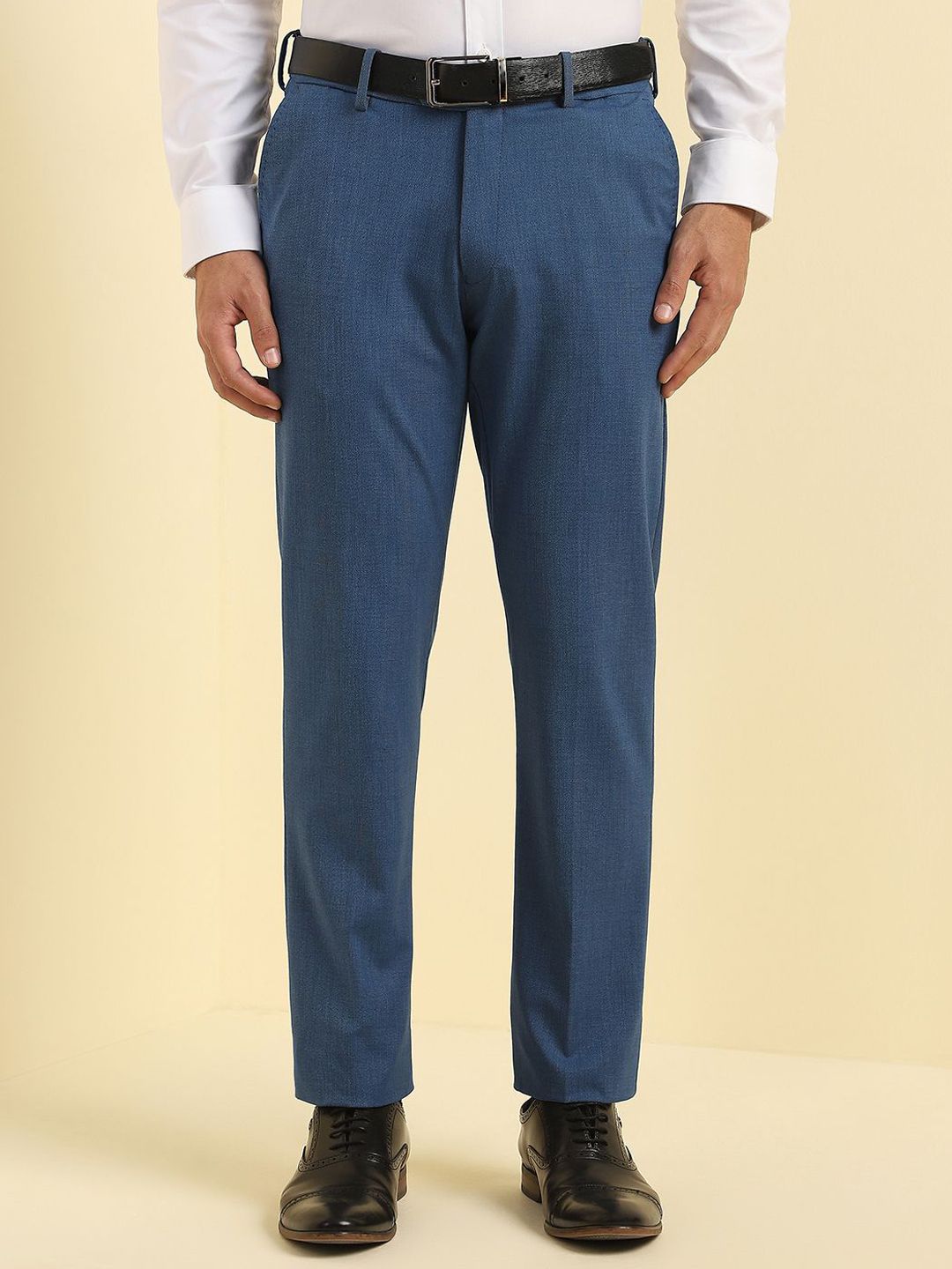 Allen Solly Sport Men Slim Fit Textured Formal Trouser