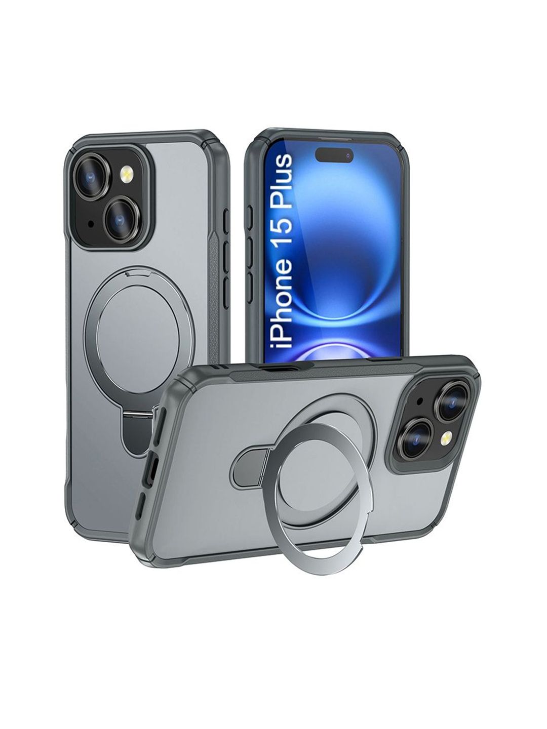 Luxury Kase Solid Printed iPhone 15 Plus Back Case Mobile Accessories