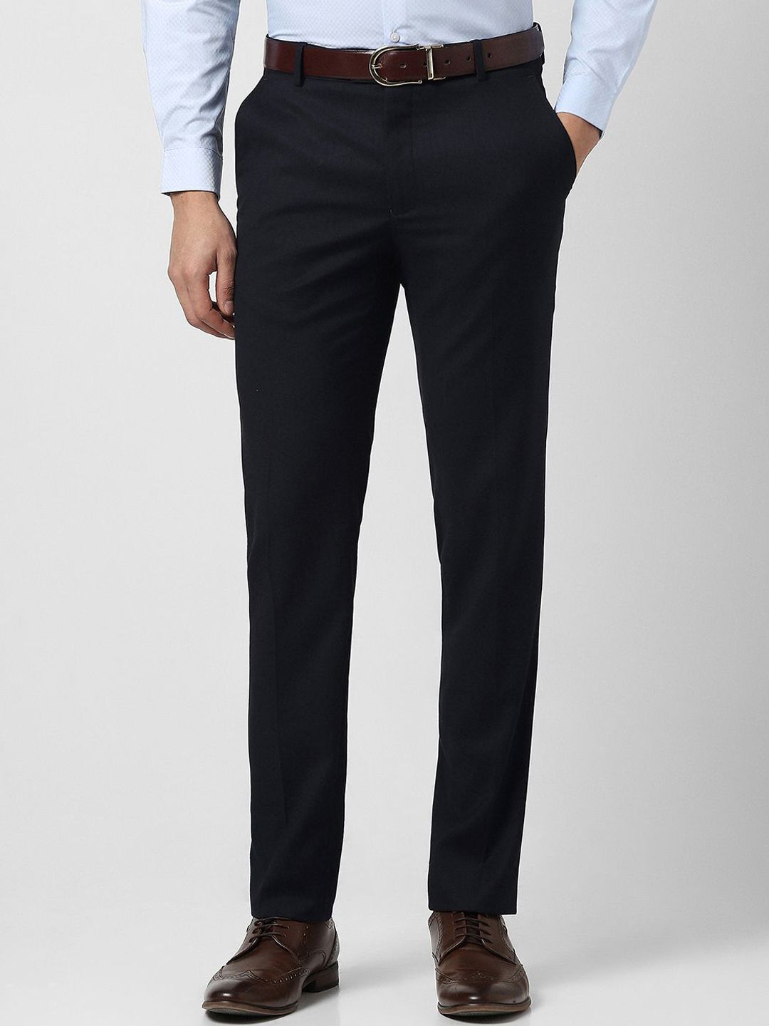 Peter England Elite Men Slim Fit Formal Trousers