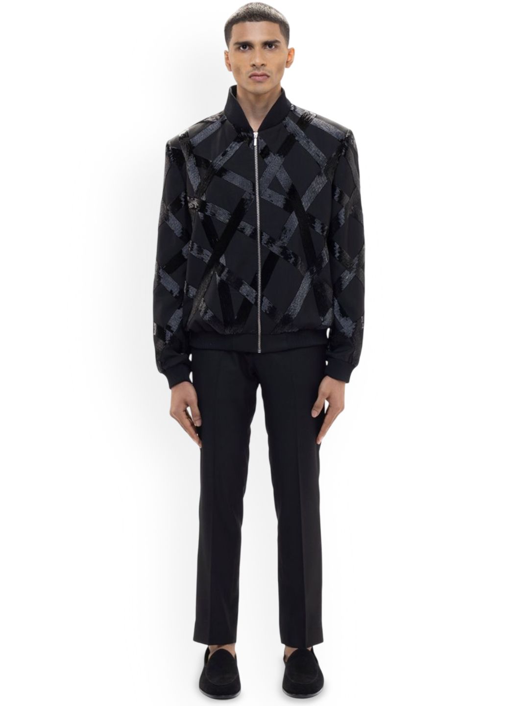 SDS By Kushal Shah Men Crop Bomber Jacket