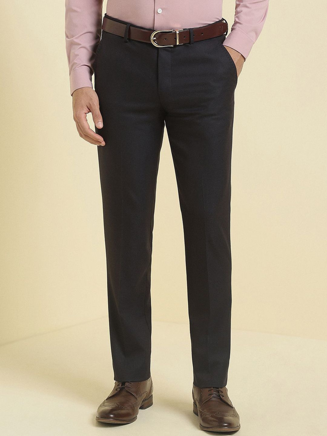 Allen Solly Sport Men Slim Fit Mid-Rise Trousers