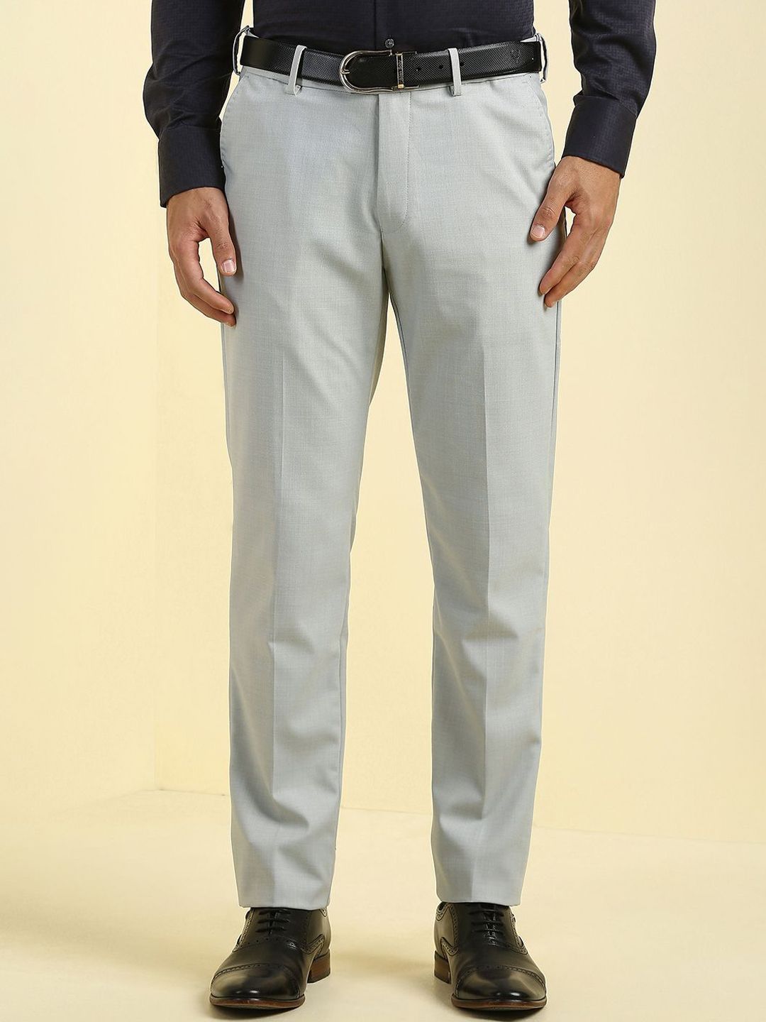 Allen Solly Sport Men Slim Fit Mid-Rise Formal Trousers