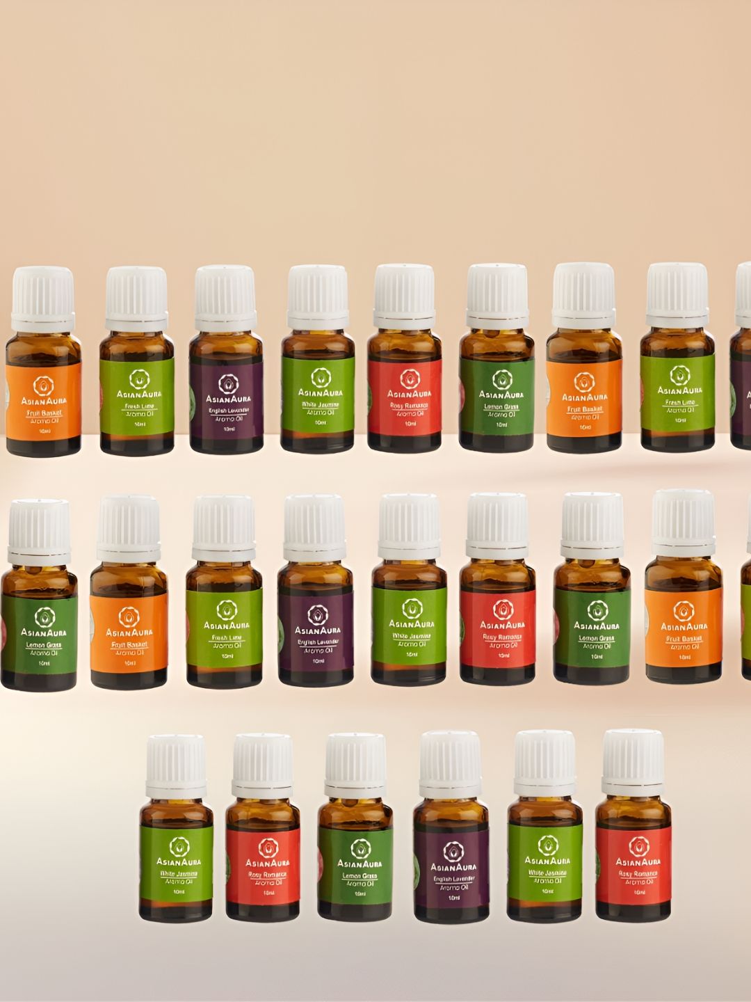 Asian Aura 24-Pcs Brown Aroma Oils10ml
