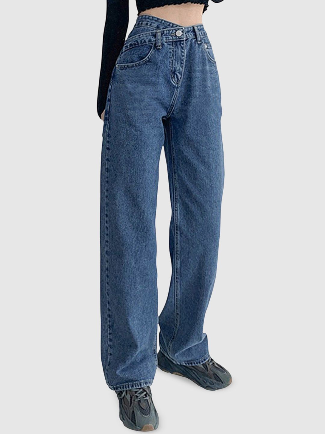 Buy Outzidr Women Criss Cross Waistband Denim - Jeans for Women
