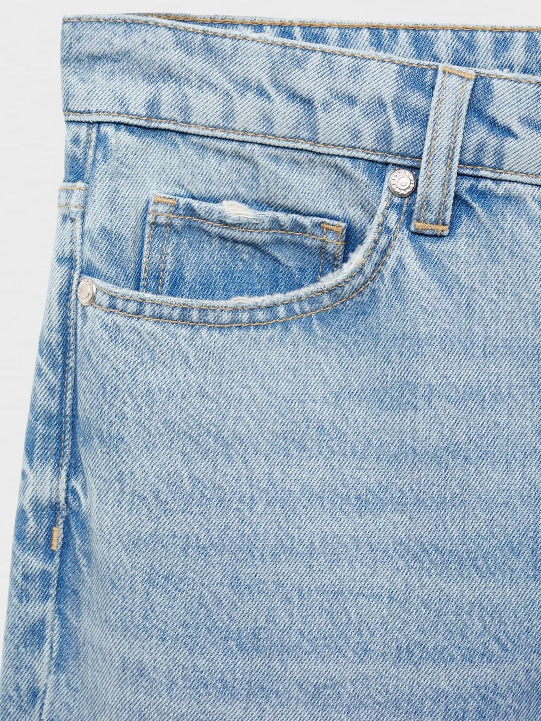 Blanca Straight Fit Mid-Rise Pure Cotton Jeans
