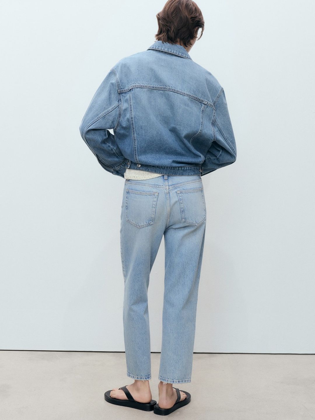 Blanca Straight Fit Mid-Rise Pure Cotton Jeans