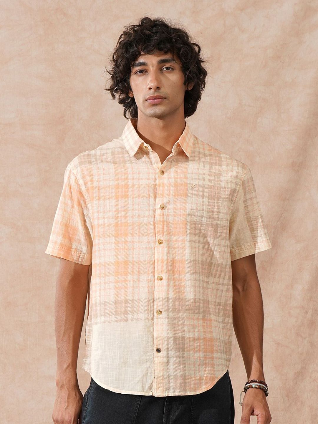 WROGN Men Comfort Slim Fit Printed Casual Shirt
