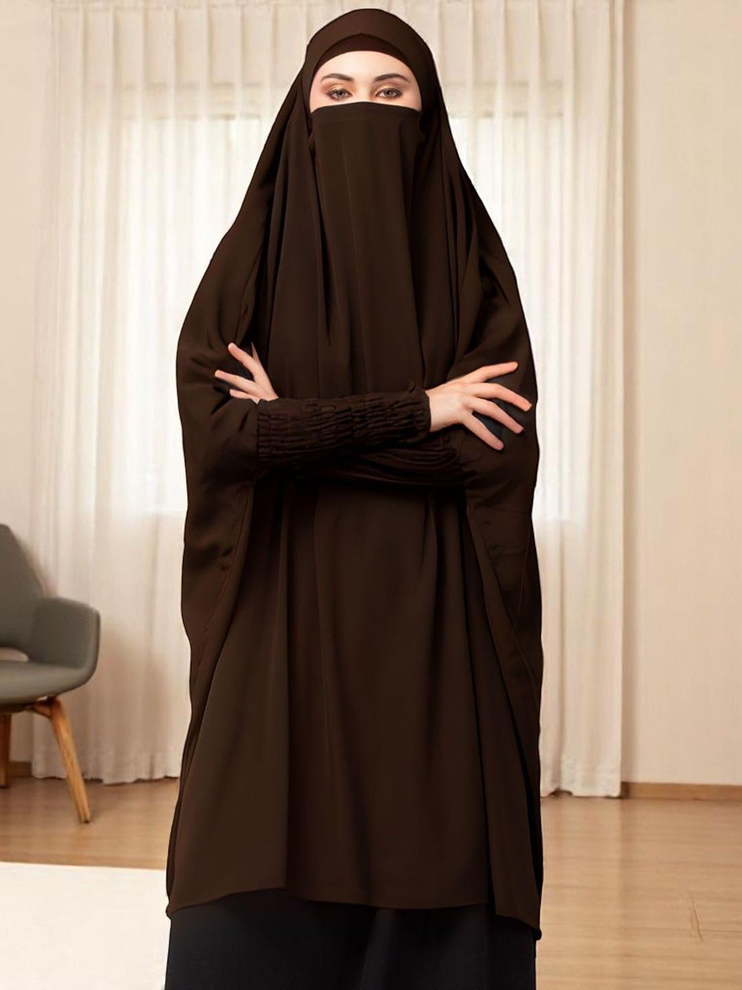 BASHARIYA Khimar Hijab With Adjustable Mouthpiece