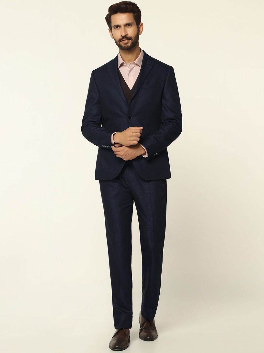 Blackberrys Blackberrys Textured Slim Fit 3 Piece Formal Suits