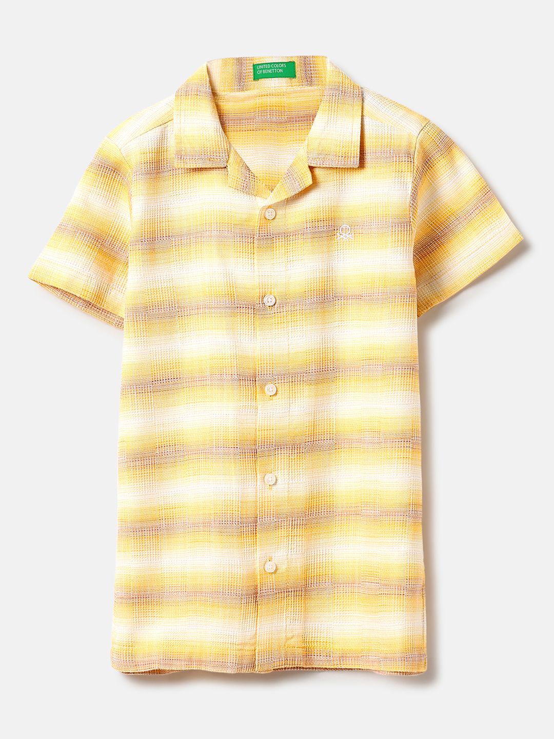 United Colors of Benetton Boys Horizontal Stripes Opaque Striped Casual Shirt