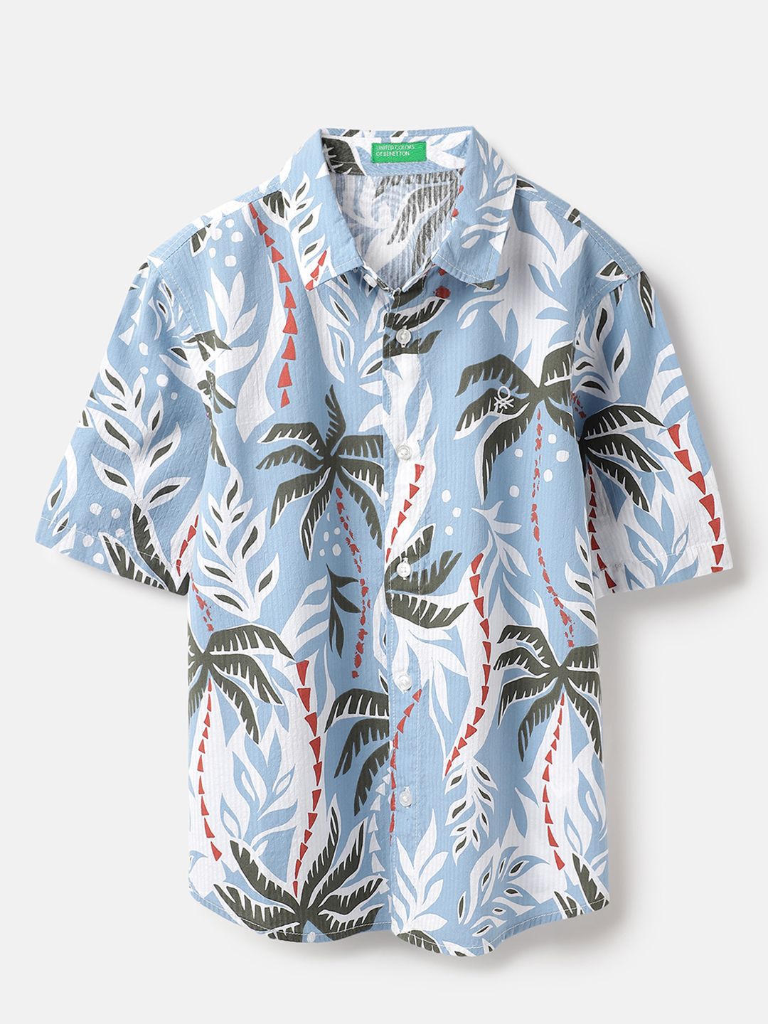 United Colors of Benetton Boys Floral Opaque Printed Casual Shirt