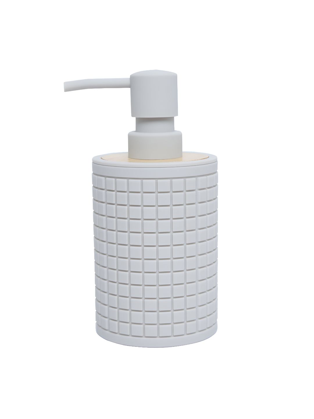 FabSeasons Beige & Grey Textured Plastic Soap Dispenser