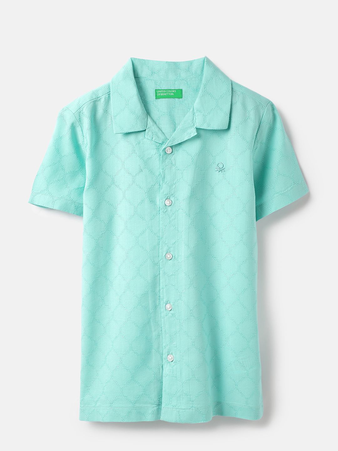 United Colors of Benetton Boys Opaque Printed Casual Shirt