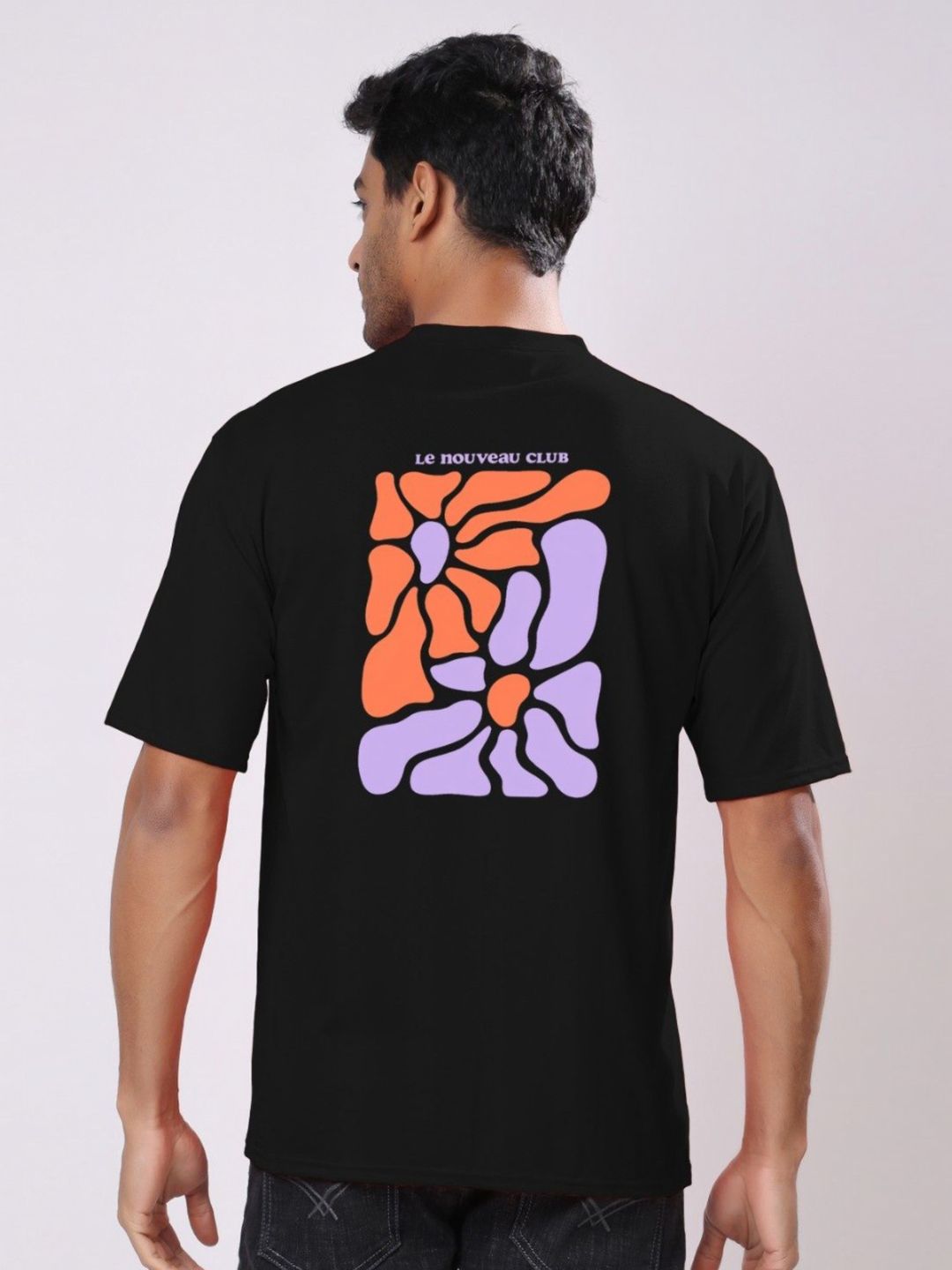 TQH Men Typography Printed Oversized Longline T-shirt