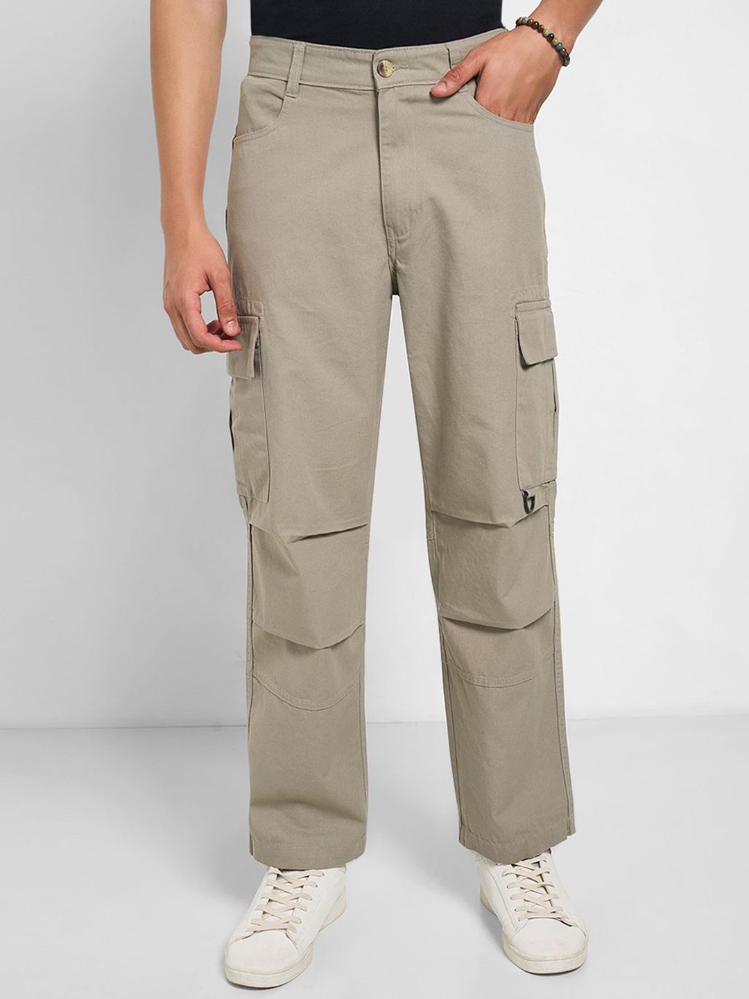 7 Alt by Pantaloons Men Loose Fit Cargos Trousers