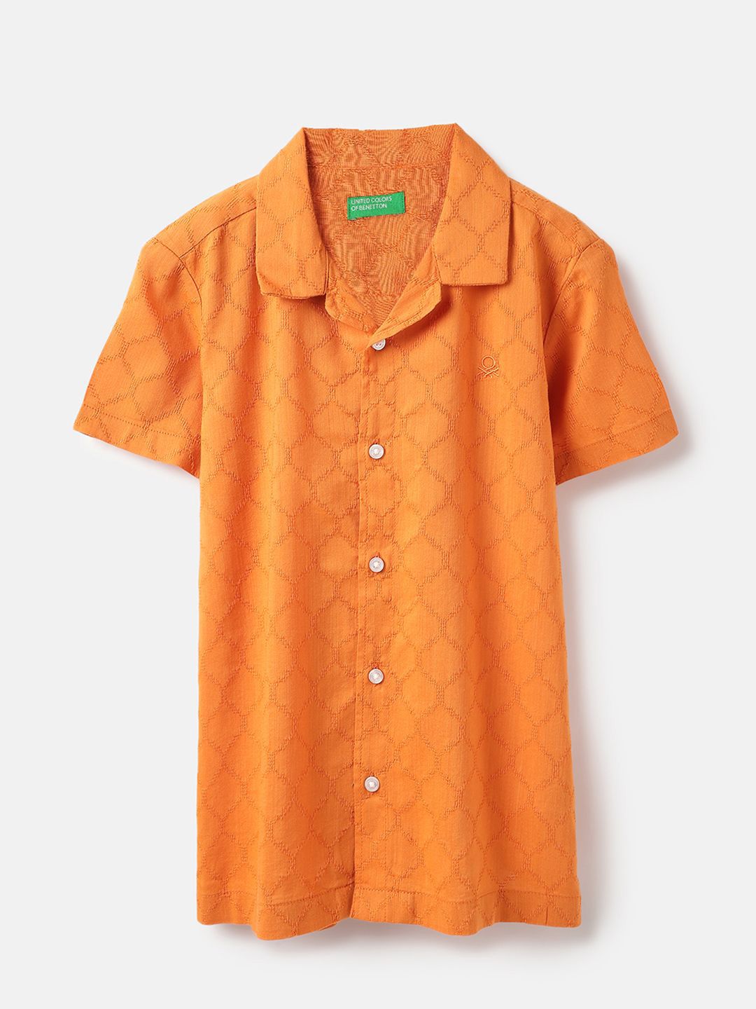 United Colors of Benetton Boys Opaque Printed Casual Shirt