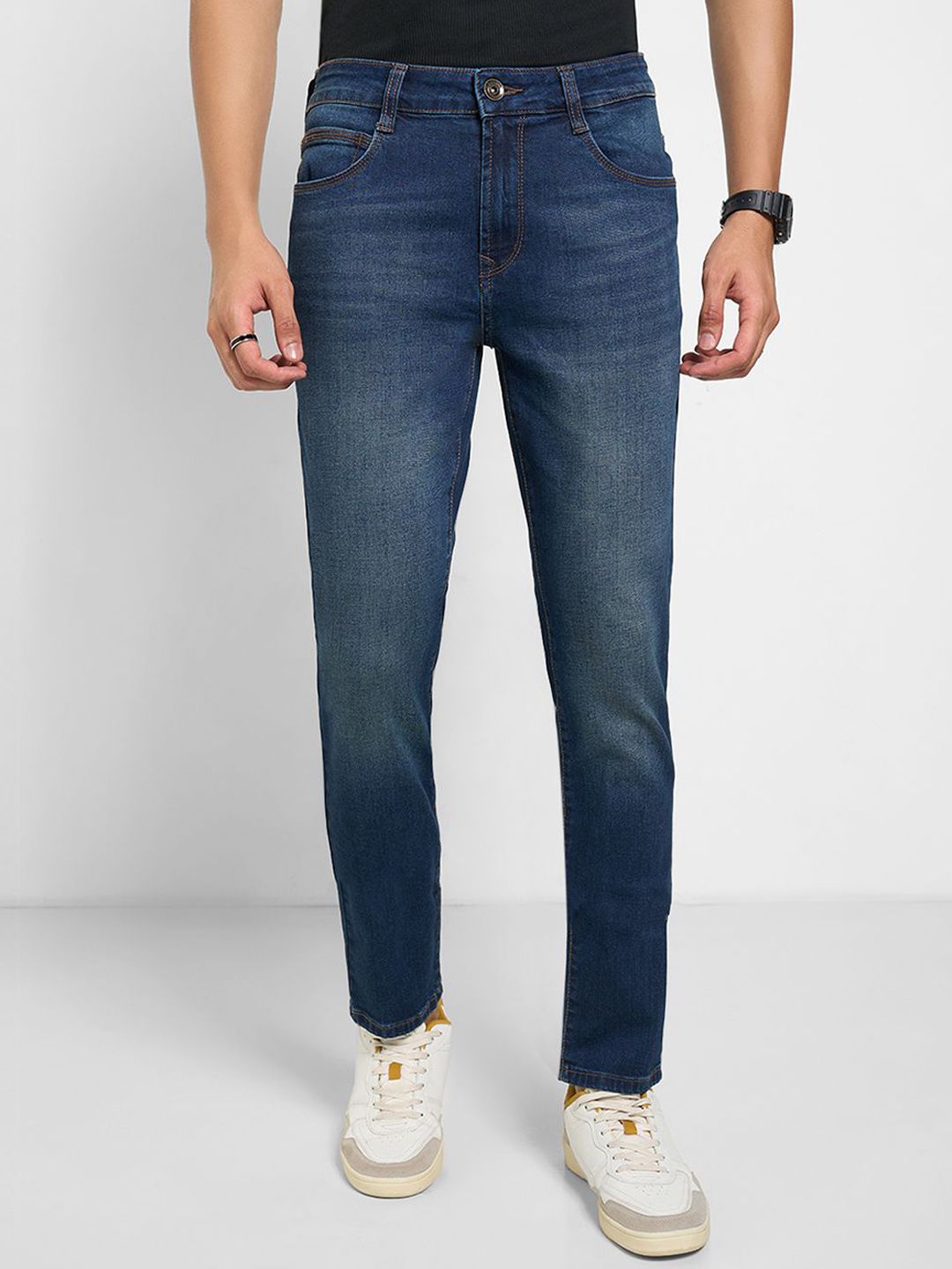 SF JEANS by Pantaloons Men Slim Fit Mid-Rise Light Fade Jeans
