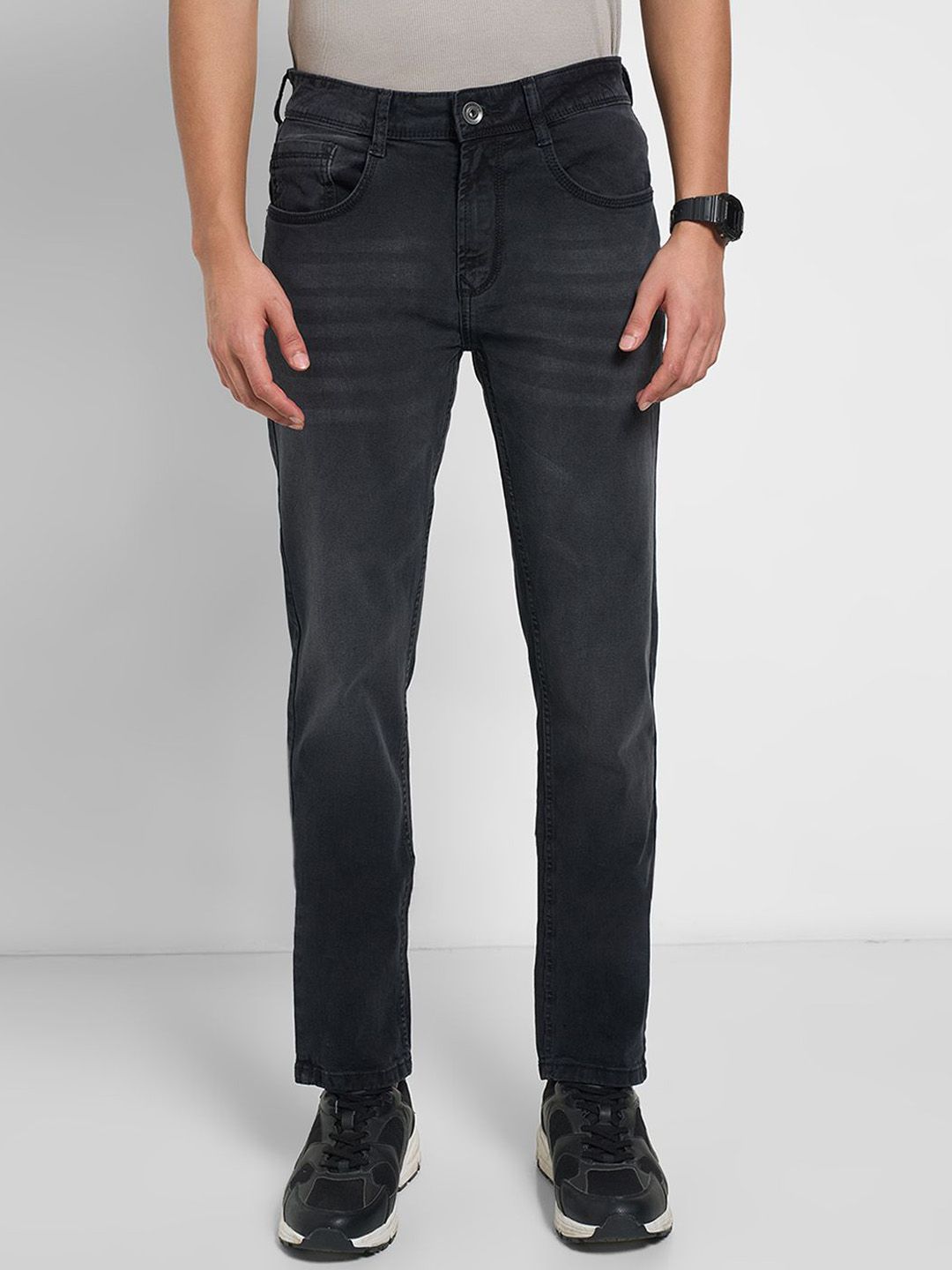 SF JEANS by Pantaloons Men Slim Fit Mid-Rise Clean Look Light Fade Non Stretchable Jeans
